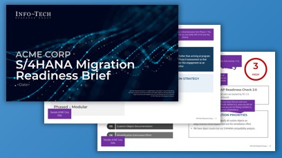 S/4HANA migration readiness brief