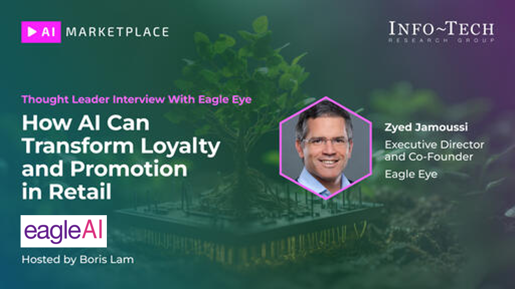 The image contains a screenshot of How AI can Transform loyalty and promotion in retail.