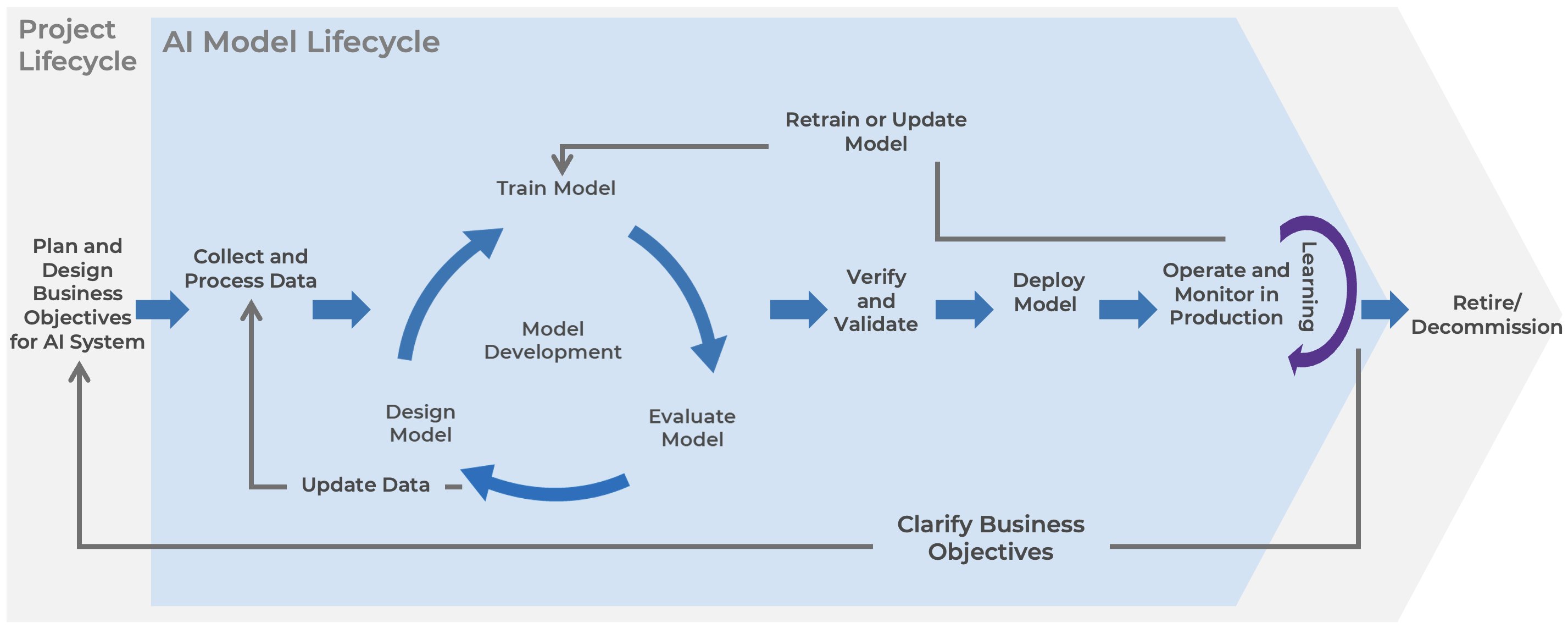 Project and AI model lifecycles.
