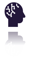 Illustrative image of a head with circuits.