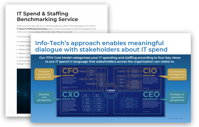 IT spend and staffing benchmarking service