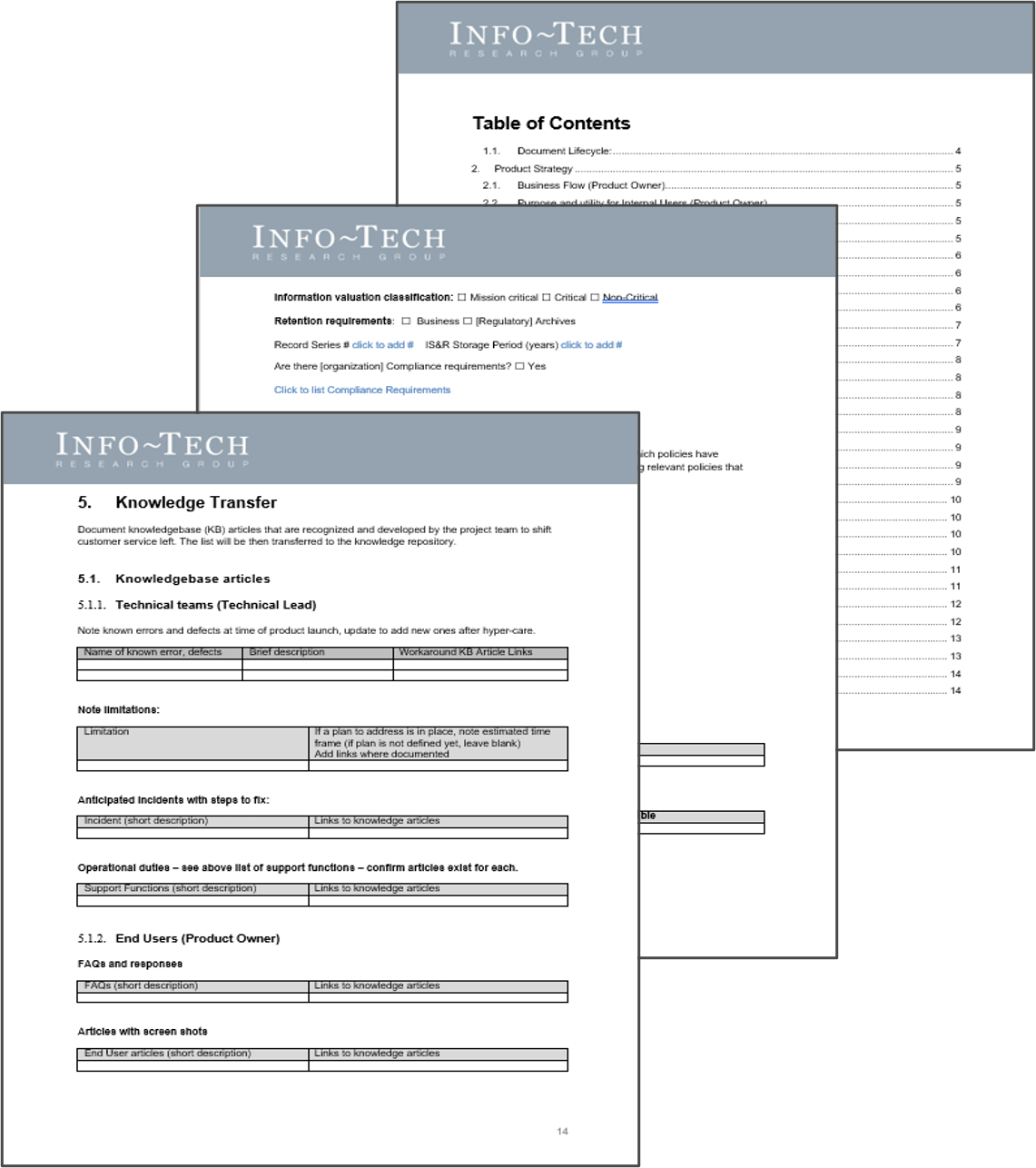 Sample of a project template.