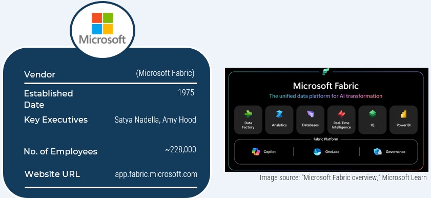 A vendor snapshot for microsoft fabric