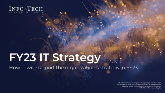 Title page for 'FY23 IT Strategy'.