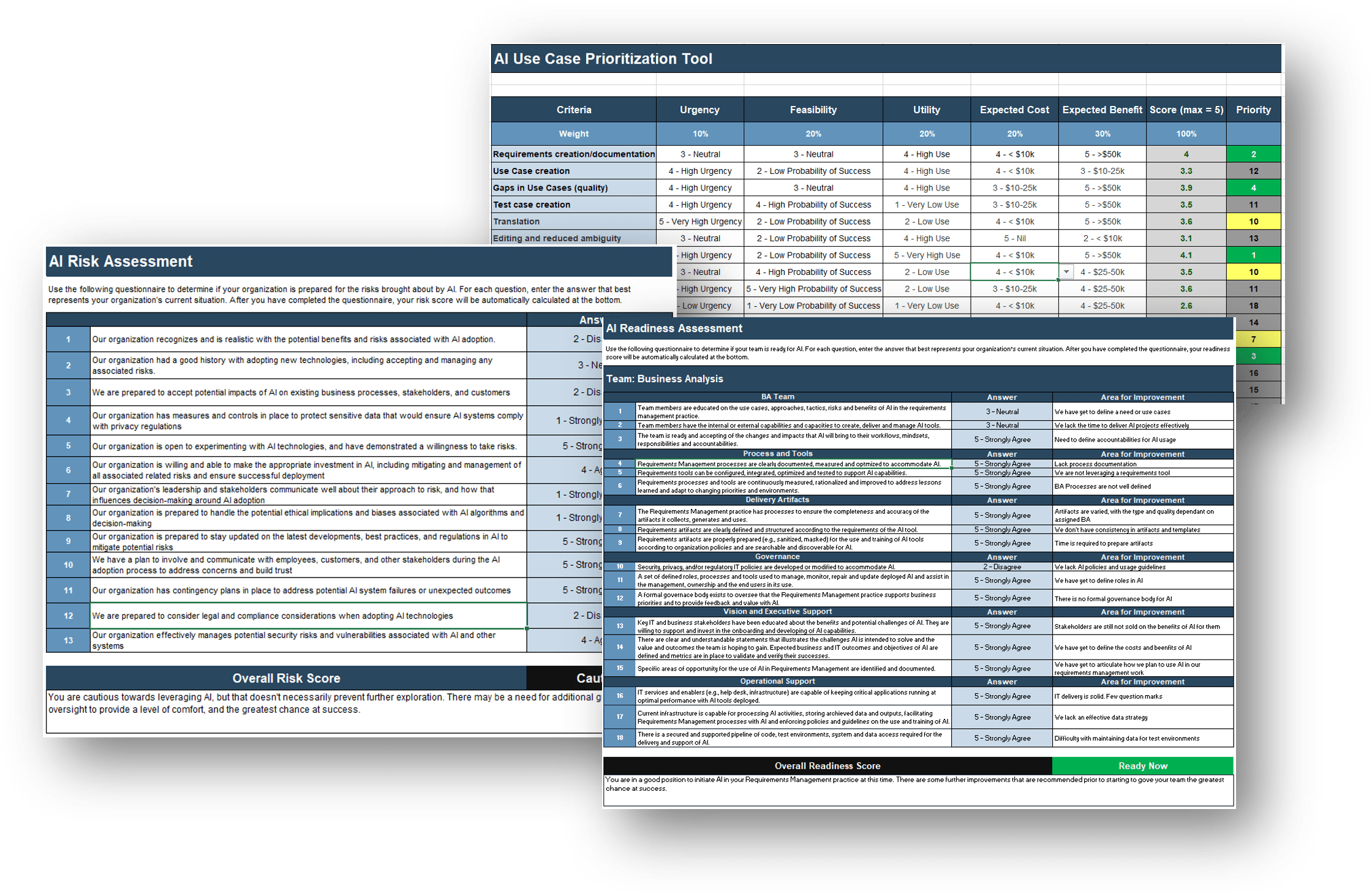 The image contains screenshots of the Accelerator Workbook.
