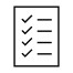 Icon of a checklist.
