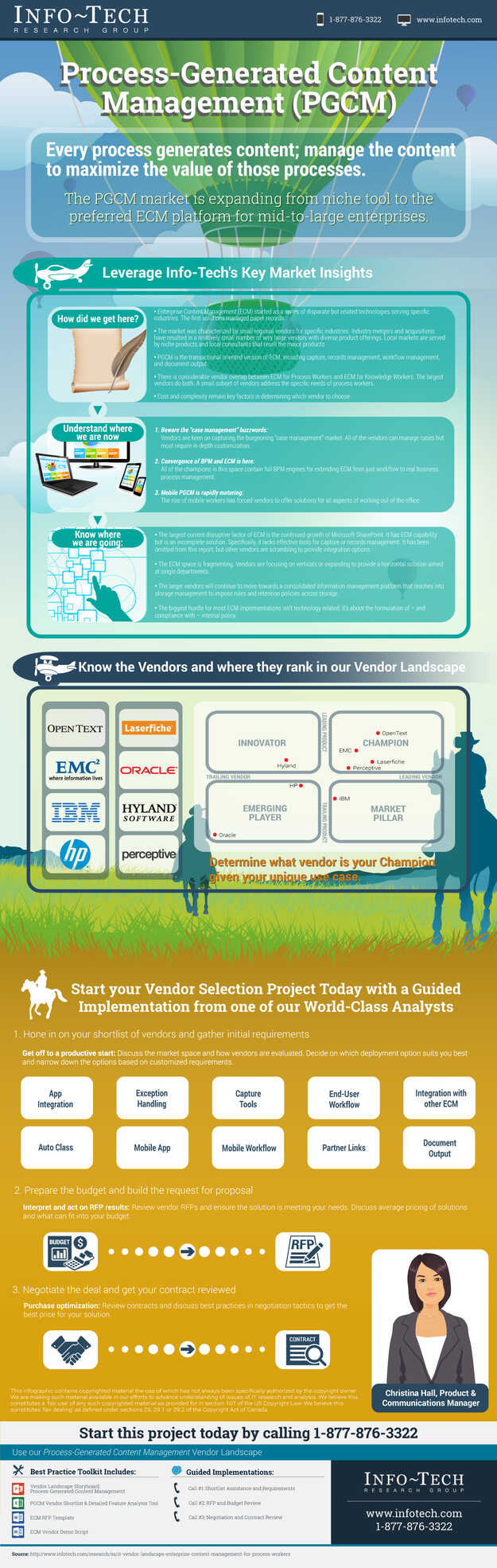 Vendor Landscape: Process-Generated Content Management visualization