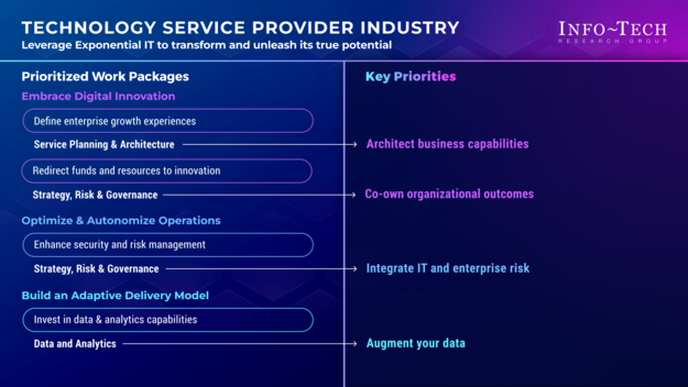 Priorities for Adopting an Exponential IT Mindset in the Technology Service Provider Industry visualization