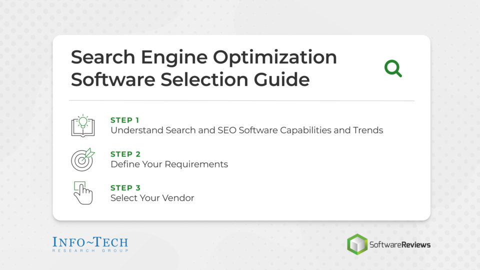 Search Engine Optimization Software Selection Guide visualization