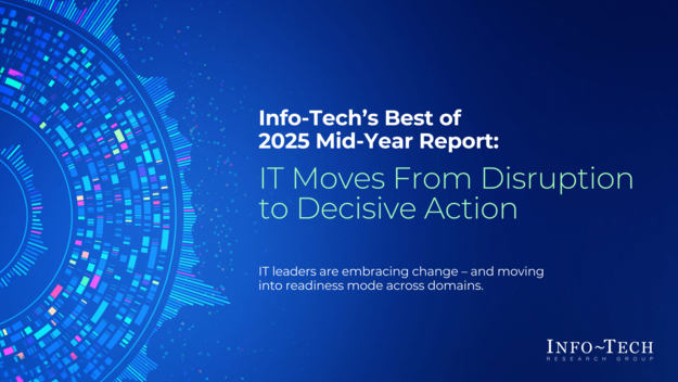 Info-Tech’s Best of 2025 Mid-Year Report: IT moves from disruption to decisive action visualization