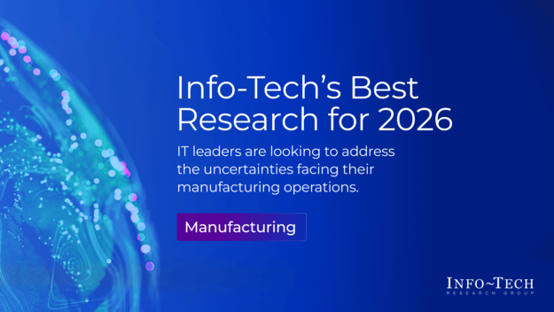 Info-Tech’s Best Research for Manufacturing 2026 visualization