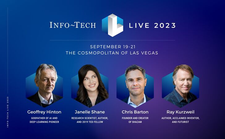 thumbnail for Info-Tech Research Group Reveals Its LIVE 2023 IT Conference Keynote Speakers