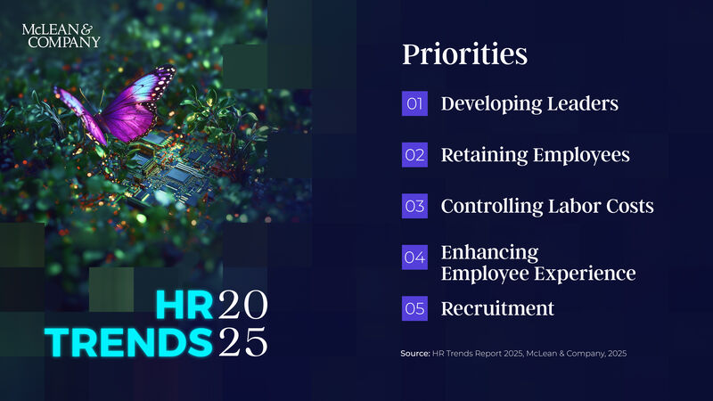 thumbnail for HR Priorities Shift in 2025: Leadership Development and Retention Take Center Stage, Says New HR Trends Report from McLean & Company