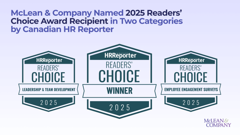 thumbnail for McLean & Company Named Winner in Two Categories of the 2025 Canadian HR Reporter Readers' Choice Awards