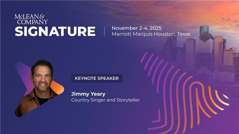 thumbnail for Award-Winning Songwriter & Storytelling Expert Jimmy Yeary to Deliver Keynote at McLean & Company's Signature 2025 HR Conference in Houston
