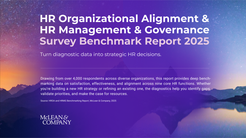 thumbnail for McLean & Company Launches HR Benchmarking Report 2025 on Organizational Alignment and HR Management & Governance
