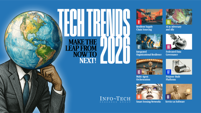 thumbnail for Tech Trends 2026 Report Released: Eight Emerging Trends Redefining the Future of IT, According to Findings by Info-Tech Research Group