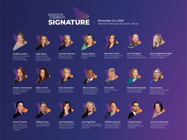 thumbnail for McLean & Company Reveals Full Agenda for Signature 2025, the Firm's Conference Helping HR Leaders Build Human-Centric, Future Ready Organizations