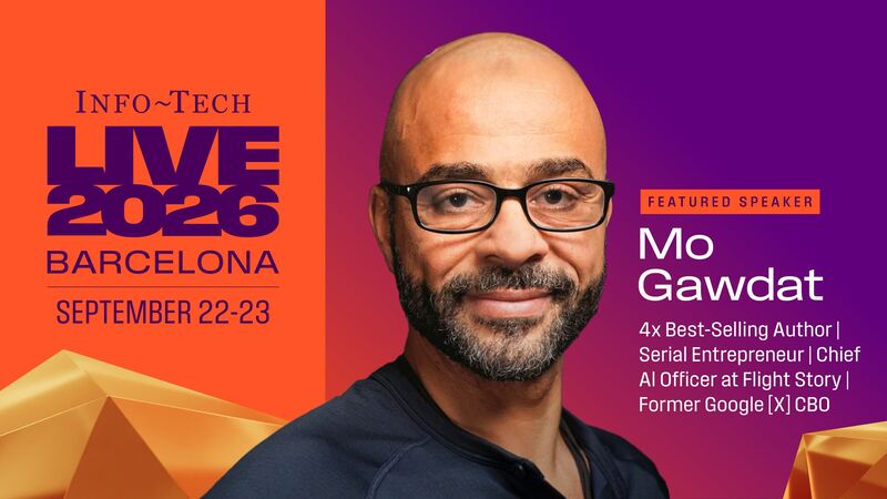 thumbnail for Former Google [X] Executive and Bestselling Author Mo Gawdat to Keynote Info-Tech LIVE 2026 in Barcelona