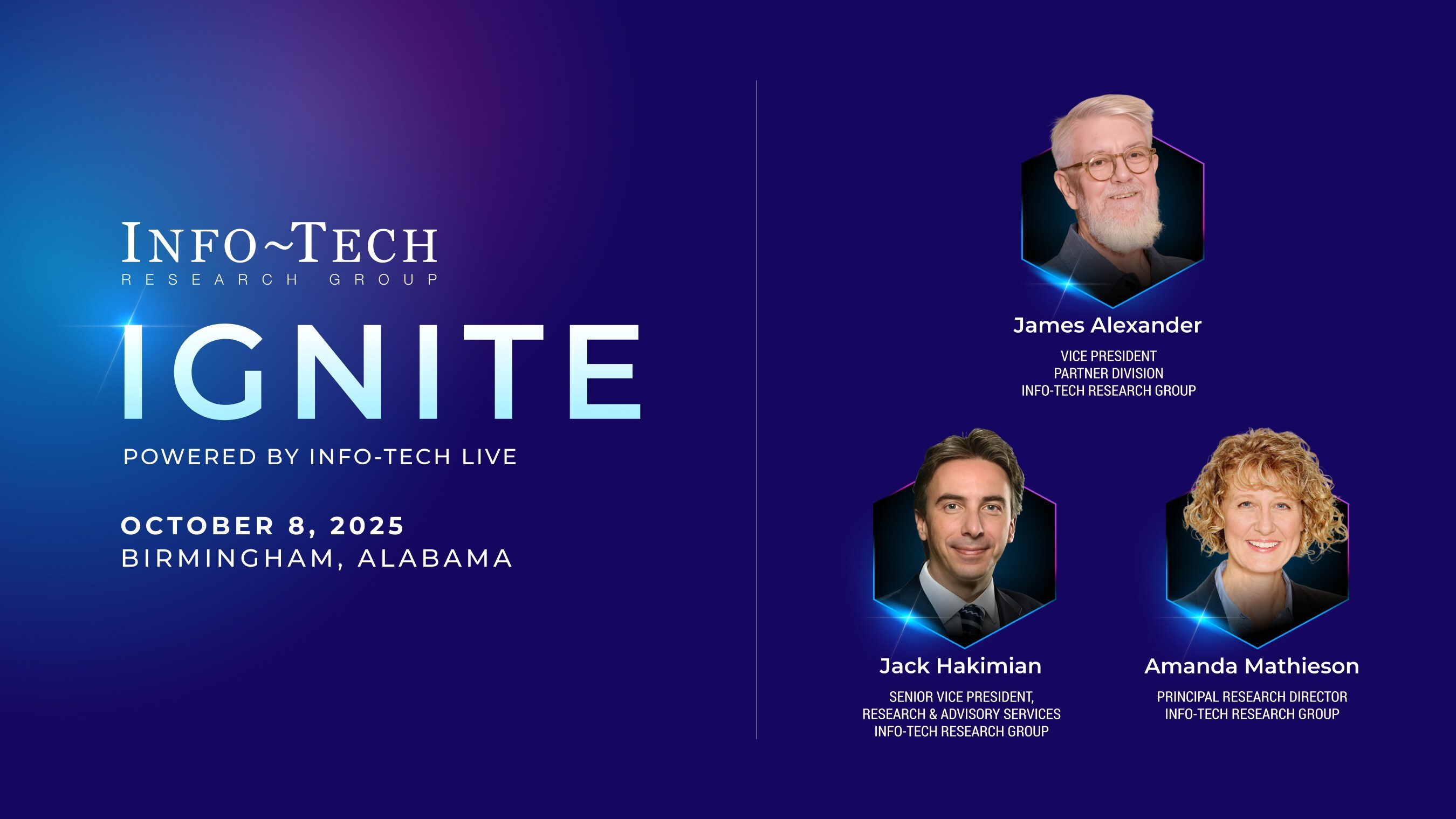 thumbnail for AI Strategy and Exponential Technology the Focus of Birmingham, AL, and Sacramento, CA IGNITE Events, Hosted by Info-Tech Research Group