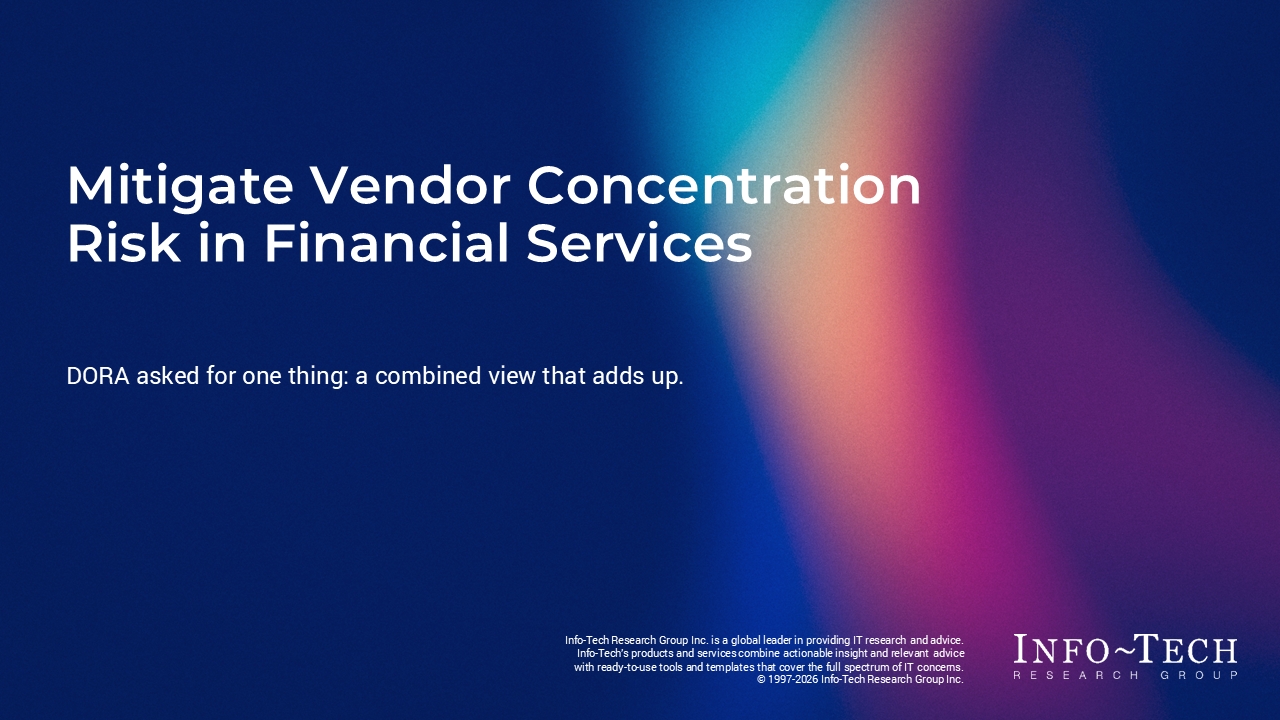 Mitigate Vendor Concentration Risk in Financial Services