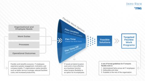 Thought model representing Develop a Targeted Flexible Work Program for IT