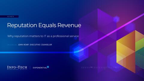 Thought model representing Reputation Equals Revenue Presentation