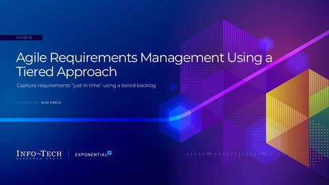 Thought model representing Agile Requirements Management Using a Tiered Approach