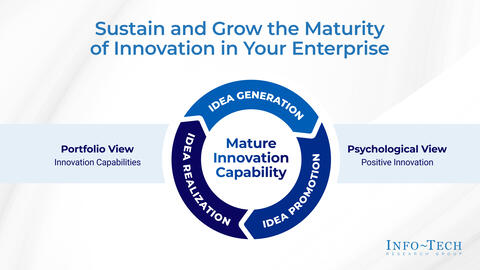 Thought model representing Sustain and Grow the Maturity of Innovation in Your Enterprise