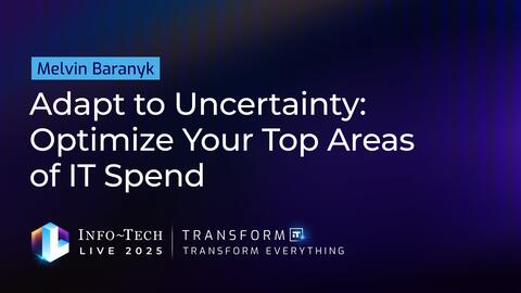Thought model representing Adapt to Uncertainty: Optimize Your Top Areas of IT Spend Deck