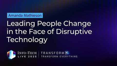 Thought model representing Leading People Change in the Face of Disruptive Technology Keynote