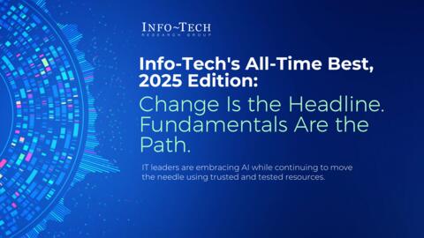 Quarterly 91Ƭ Agenda representing Info-Tech's All-Time Best, 2025 Edition: Change Is the Headline, Fundamentals Are the Path