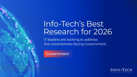 Thought model representing Info-Tech’s Best Research for Government 2026 Report