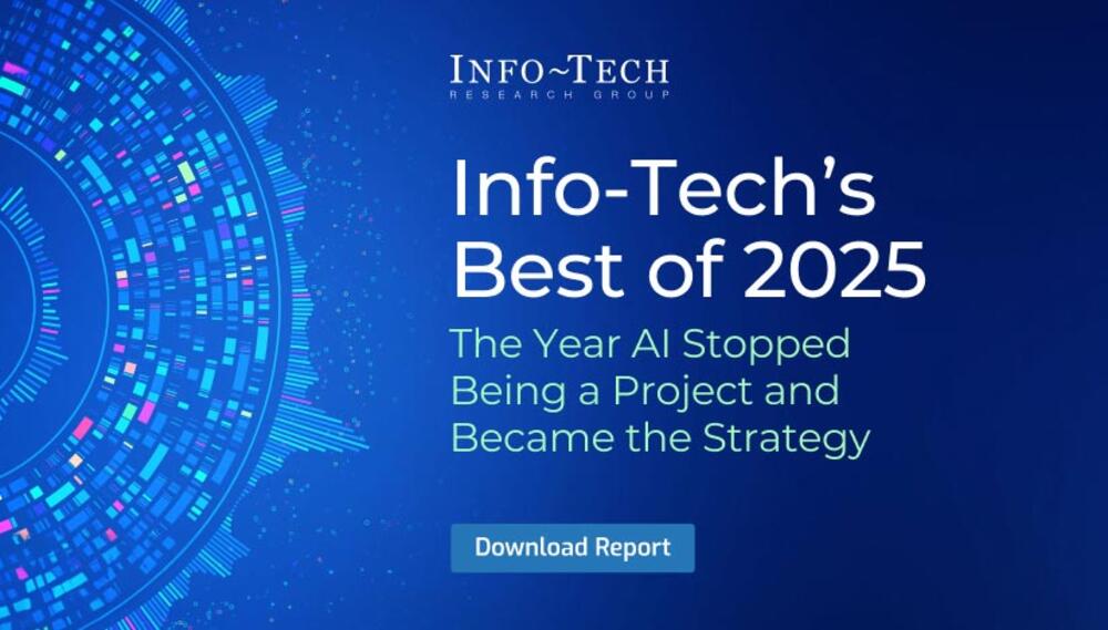 Thought model representing Info-Tech’s Best of 2025: The Year AI Stopped Being a Project and Became the Strategy