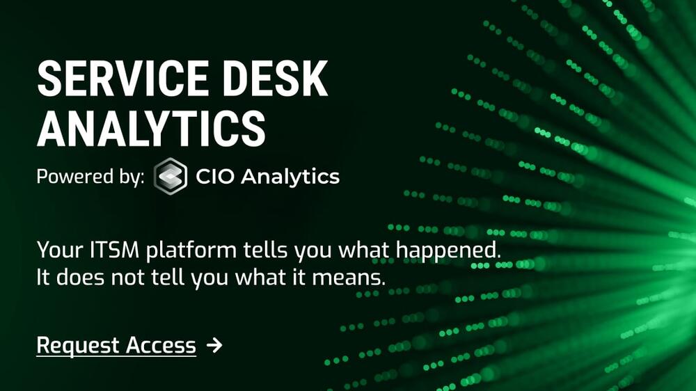 Thought model representing Service Desk Analytics